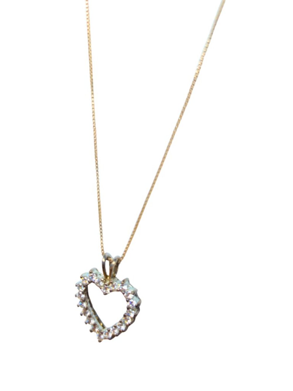 Beautiful Heart Pendant with Box Chain both Silver 925
